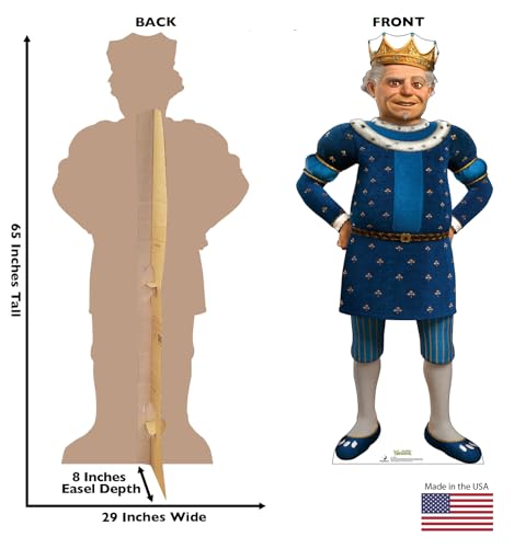 Image of Cardboard People King Life Size Cardboard Cutout Standup - Shrek (2001 Film)
