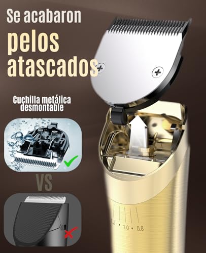 oneisall Premium maquina de cortar pelo caballos profesional, silenciosa Cortapelos para Mascotas Maquinilla caballos Inalámbrico Recargable para caballos y Gatos con 6 Peines Guía - imagen 6