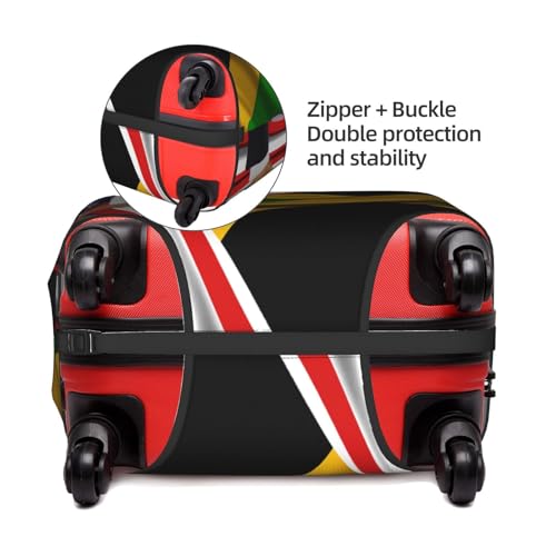 Travel Luggage Cover America Flag And Jamaican Flag Fashion Washable Baggage Suitcase Protector Fit For Luggage X-Large3