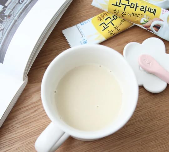 Damtuh Sweet Potato Latte 18g x 12 Sticks – Korean Goguma Latte Powder, Creamy Instant Drink Mix, Naturally Caffeine-Free