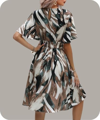 Leriya Fashion One Piece Dress For Women| Midi Dress For Women| Birthday Dress For Women (Medium, Brown)