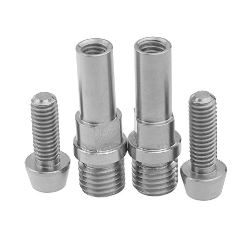 Wanyifa Titanium Ti Bicycle Post V Brake Bosses M10x1.25mm & M6x16mm Bolts Screws Pack of 4
