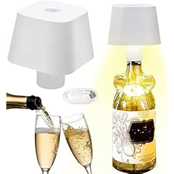 Lamparas Navideñas Con Botellas Yizemay Lámpara de mesa LED con batería, regulable, IP54, inalámbrico, táctil, lámpara de mesa para interior y exterior, metal resistente, para restaurante y bar, decoración navideña interior y