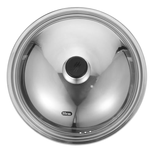 Gatuida Tapa Redonda Inoxidable para Olla Multifunción Antiescaldaduras Accesorio de Cocina Resistente y Ligera