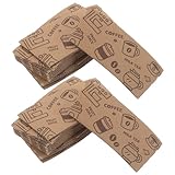 SHINEOFI 50 Piezas Unidades Fundas para Vasos de Cartón Corrugado Mangas Aislantes para Vasos Medianos de Protectores Térmicos Resistentes al Calor para Café Té y Bebidas Calientes