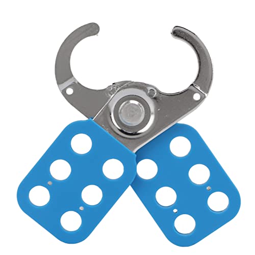 Image of Lock Out Tag Out Hasp, HS-01 Stainless Steel Tamper Proof Lockout Haspwith Nylon Handle, 25MM Hasp Lock with 6 Holes Interlock for Group Locking Applications, Home Industry