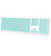 Clavier sans Fil 2.4 Ghz, cimetech Clavier AZERTY sans Fil Silencieux de Taille Standard avec Pav...