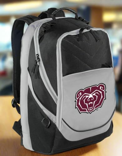 Image of Broad Bay Missouri State University Backpack | Official MO State Bears Logo, Padded Laptop Computer Section, Premium 600 Denier Nylon Fabric,