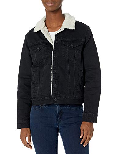 Lucky Brand Women's Tomboy Sherpa Trucker Denim Jacket, Windsor, XL