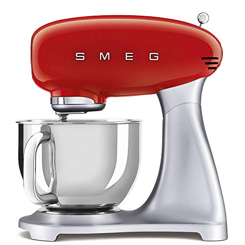 Smeg SMF02RDUS 5 Quart Stand Mixer, Red