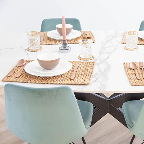 Sets de table en herbe d'eau faits à la main Dihing rectangulaire déco