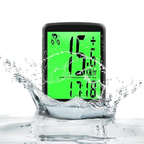 AMFUN Pantalla Grande 2.4 Inch con retroiluminación automática Cuentakilómetros Bicicleta, Impermeable IPX6 Ciclocomputador Digital, 24 Funciones Universales GPS Bicicleta, para Aventuras En Bici