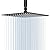 BELLEARLY 20 Inch Large Rainfall Shower Head High Pressure Square Stainless Steel Ceiling Rain Showerhead with Silicone Nozzle, Waterfall Full Body Coverage, Ultra Thin Water Saving, Black