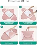 BAGSMART Garment Folder Packing Cubes for Travel, 4 Set Lightweight Travel Cubes for Wrinkle Free, Durable Suitcase Organizers Bag Set for Travel Essentials Baby Pink