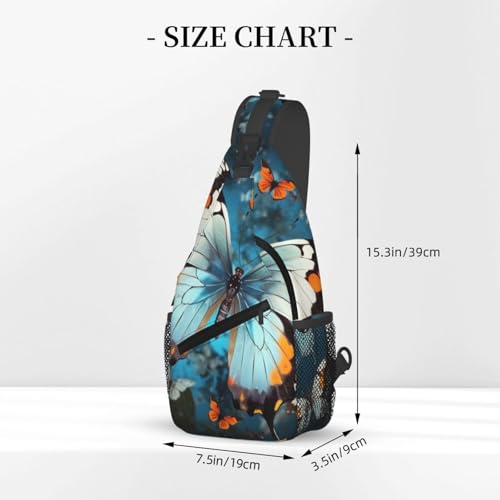 Bolso cruzado para hombre con diseño de mariposa miniatura 3