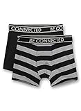 Sanetta Jungen Hipshort im Doppelpack grau Boxershorts, Elite Grey Mel, 164