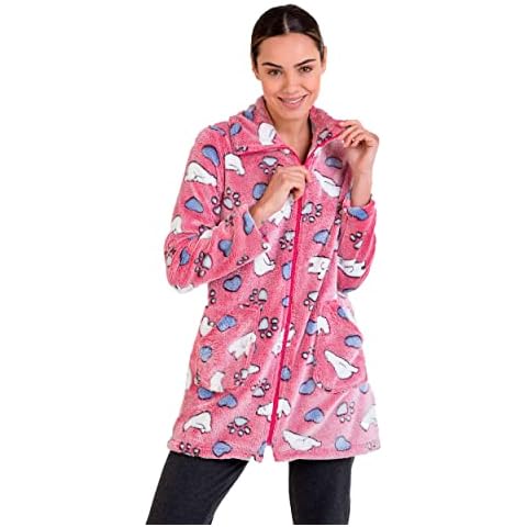 Massana - Bata Corta de Invierno Fucsia con Ositos Cover
