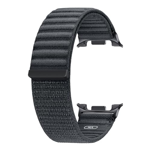 Samsung Fabric Band (M/L) ET-SVL33 für die Galaxy Watch8 | Watch8 Classic Uhrenarmband Original Zubehör Stoffband Klettverschluss Flexible Armbandlänge Graphite