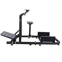 Vista 4 de Marada Racing Simulator Cockpit StandRacing Wheel Stand with Big Round Tube fit Logitech G25 G27 G29 G920 G923 Thrustmaster FanatecSteering Wheel