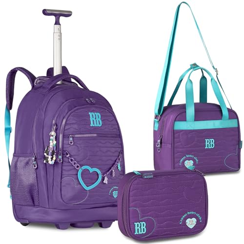 Kit Rebecca Bonbon Mochila Rodinha Lancheira T�rmica Estojo Box Soft RB (Lil�s)