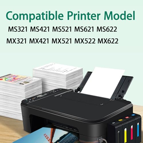 Image of 56F1H00 Black Toner Cartridge High Yield (with chip, 15000 Pages) Compatible for Lexmark MS321 MS421 MS521 MS621 MS622 MX321 MX421 MX521 MX522 MX622 Printer（3 Pack）