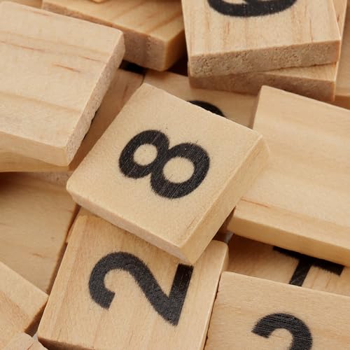 1200 piezas mini fichas numéricas de madera pequeña miniatura 3