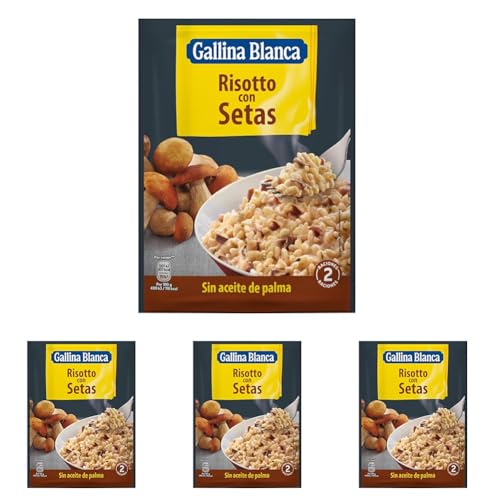 Gallina Blanca Risotto con Setas, 175g (Paquete de 4)