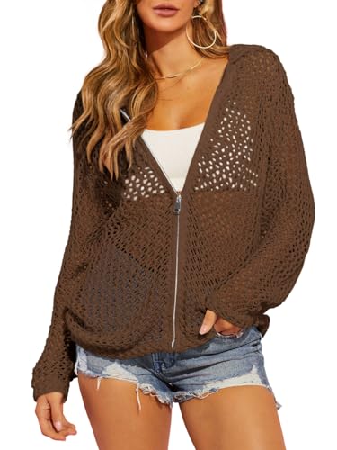 Saodimallsu Womens Crochet Lightweight Cardigans...
