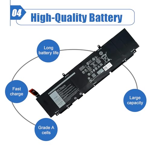 Image of 97Wh XG4K6 Laptop Battery Compatible with Dell XPS 17 9700 9710 9720 9730 Precision 5750 5760 5770 Series P92F P92F001 P92F002 P92F003 KRDHV 01RR3 F8CPG OF8CPG 0YY3V 5XJ6R KVPMY 11.4V