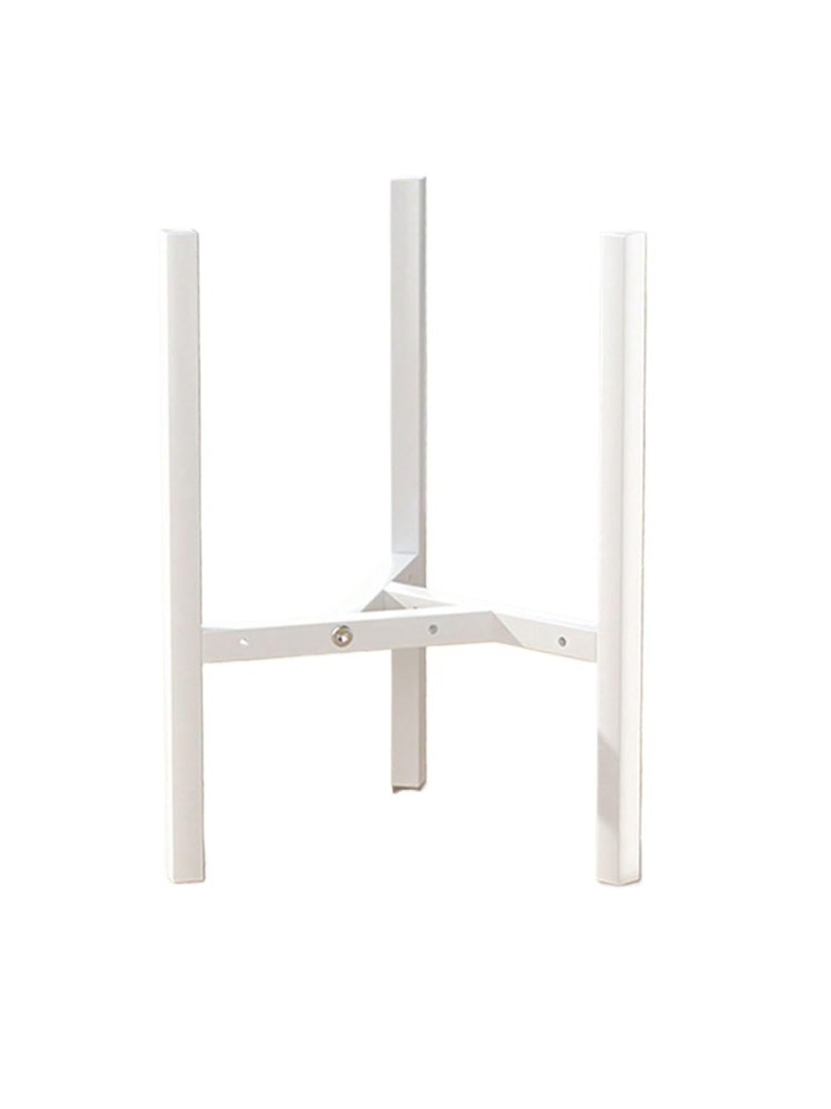 PSNKLMM Adjustable Plant Stand Fits Pot Metal Planter Easy Assembly Expandable Shelves Furniture(White 40CM)