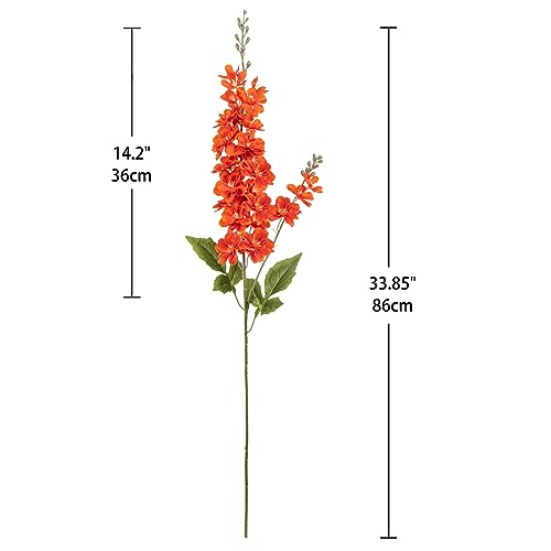 Dilatata Orange Delphinium Artificial Flowers thumb #5