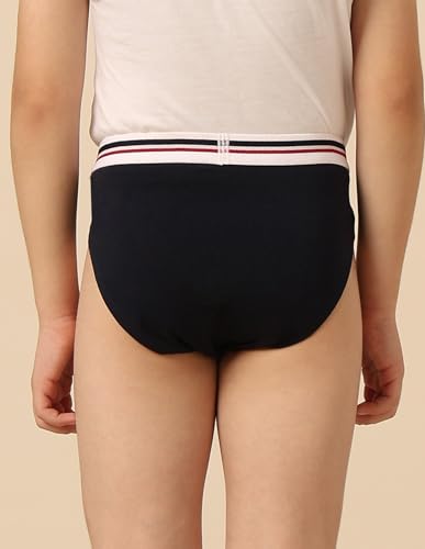 Image of U.S. Polo ASSN. Boys EKB09 Mid Rise Cotton Spandex Underwear Breifs - Pack of 3