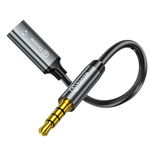 biaze Y66 Pro - Cable de audio macho a tipo C hembra de 3,5 mm, adaptador de auriculares convertidor de tarjeta de sonido USB tipo C para reproductores de MP3, reproductores de CD, portátiles