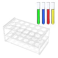 Reagenzglasständer, 15x7.6x7cm18 Löcher Transparenter Acryl Zentrifugenröhrchen Ständer Halter für 17mm Röhrchen