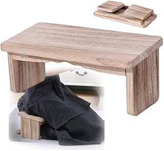 EEUK Meditation Bench Kneeling Folding, Meditation Stool Kneeling for Prayer with Hinges Seiza Yoga Benches Ergonomic Bamboo Wooden Chair Folding Prayer Seat for Deeper Meditation(Color:wood color)