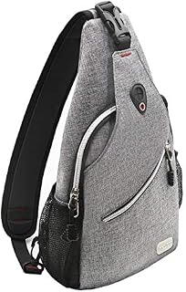 MOSISO Sling Backpack, Multipurpose Crossbody Shoulder Bag Travel Hiking Daypack, Gray