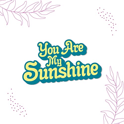 Image of Bhai Please You are My Sunshine Text Theme Fridge Magnet - Couple Gift