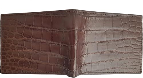 Genuine crocodile leather wallets men alligator leather Wallets for Mens skin mens alligator wallets skin wallet for men (Brown HornBack)2