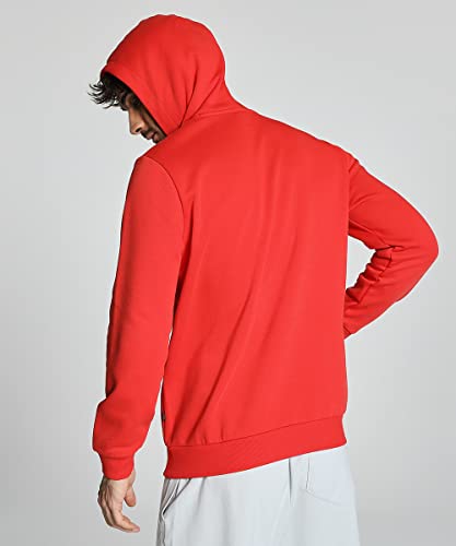 Image of Puma Cotton Men Ess Big Logo Hooded Neck Hoodie Fl (S) Mineral
