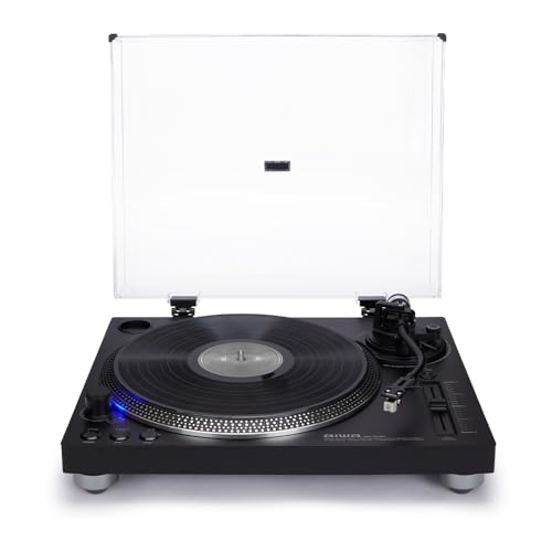 Tourne-disque Bluetooth AIWA APX-1200BT noir platine vinyle USB 45 TR