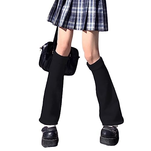 Image of DOOVID Leg Warmers for Women Kawaii Knit Long Socks Girls Harajuku Lolita Leg Warmers Goth Ankle Heap Socks