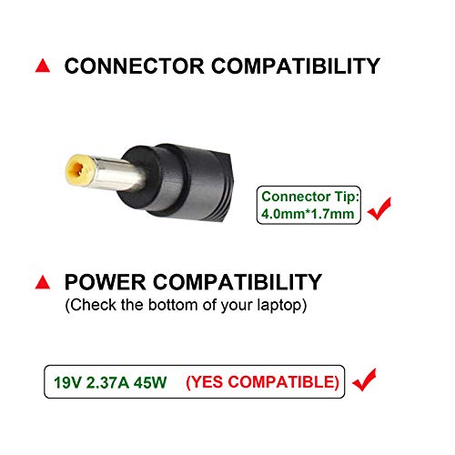 image for Gomarty 45W AC Adapter Charger for Toshiba Chromebook 2 CB35-B3330 CB3