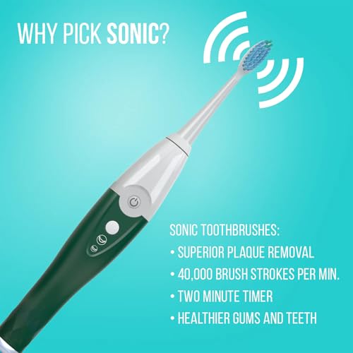 Image of Tao Clean UV Sanitizing Sonic Toothbrush and Cleaning Station, Electric Toothbrush, Dual Speed Setting, Evergreen