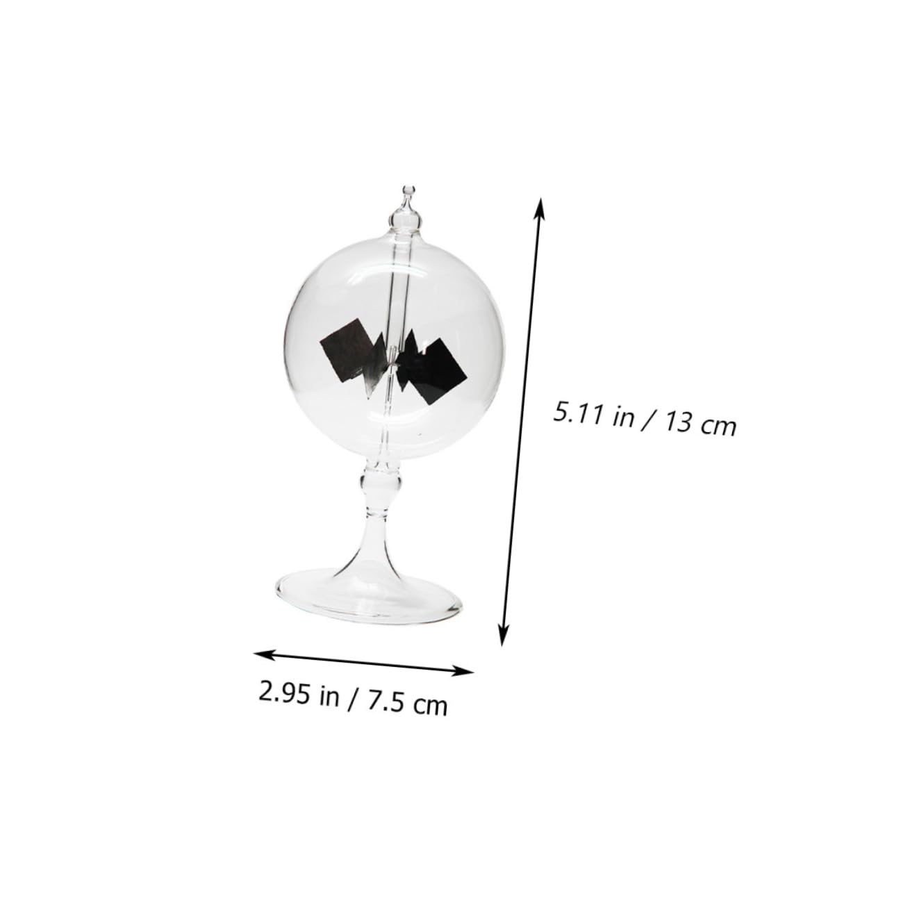 Gatuida Molino de Viento Solar Medidor de Radiación Rueda Giratoria Manual y Vidrio Borosilicato