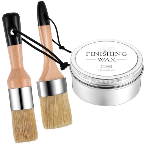 Threlaco Furniture Wax Sealing Polish with Brushes (7 oz)