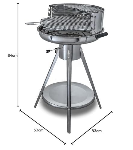 ACTIVA Holzkohlegrill Ibiza I Premium Holzkohle Grill aus Edelstahl I Robuster Kohlegrill für ein einzigartiges Grillerl