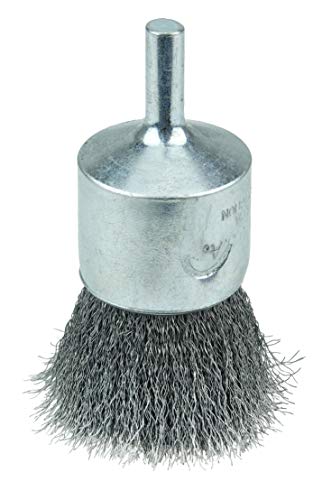Weiler 36249 Wolverine 1" Crimped Wire End Brush, .0104" Steel Fill, 1/4" Stem, Made in the USA (Pack of 10)