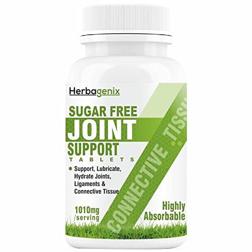 HERBAGENIX Joint Support Supplement with Glucosamine Chondroitin MSM and Collagen Type 2 (99%) Supplement for Joint Health 60 Tablets