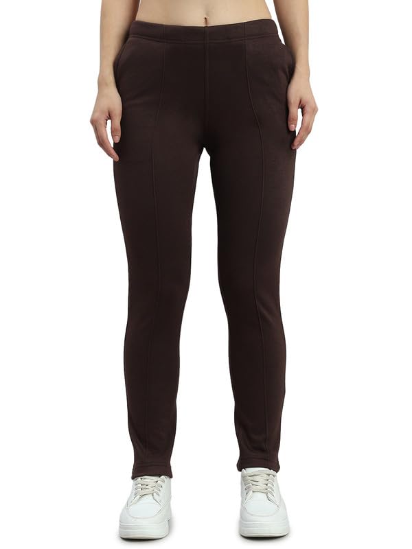 Image of GO COLORS Solid Ultra Warm Kurti Pant for Women | Mid Rise, Warm tech