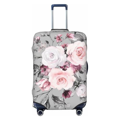 Plant Floral Flowers Print Suitcase Cover Luggage Protector Washable Elastic Fashionable Travel Gear Cover
